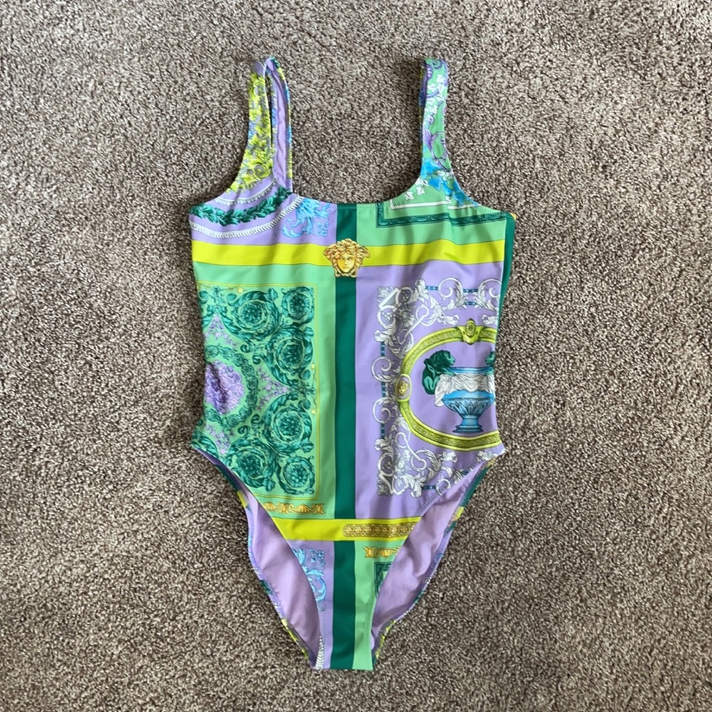 VERSACE Barocco Mosaic Print Swimsuit